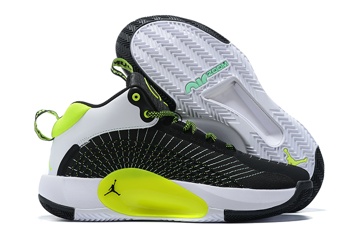 2021 Jordan Jumpman Black White Green Basketball Shoes - Click Image to Close